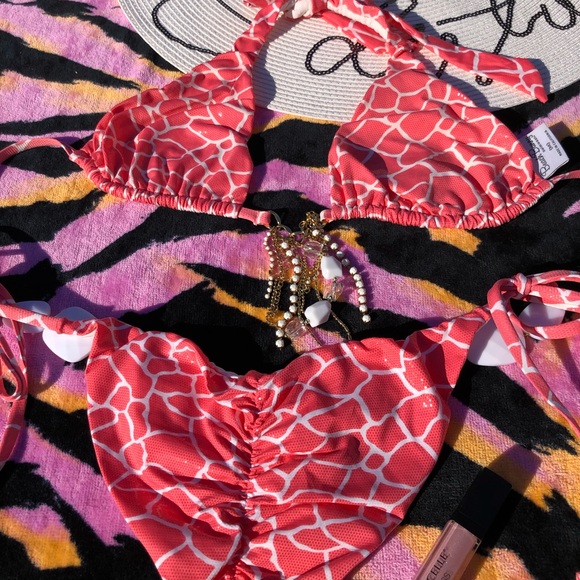 NWT beach bunny bikini Glitter in the Air or Giraffe, M set - Picture 10 of 16